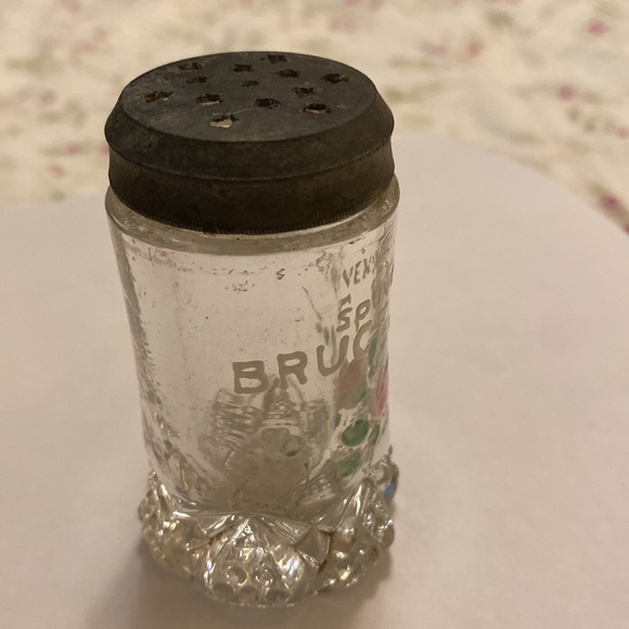 Souvenir piece Bruce Wisconsin flower decorative stars on metal top rare unique - Picture 2 of 16